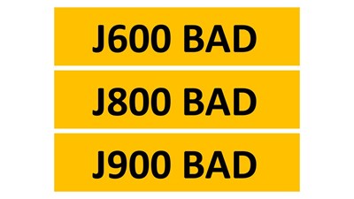 Lot 61-16 - REGISTRATIONS ON RETENTION - J600 BAD, J800 BAD & J900 BAD