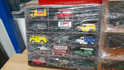 Lot 773 - WALL DISPLAY SHELVES COMPLETE WITH MODELS