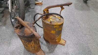 Lot 471 - PAIR OF GEAR OIL DISPENSERS