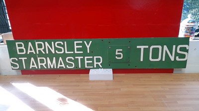 Lot 499 - BARNSLEY STARMASTER SIGN 45" X 8"