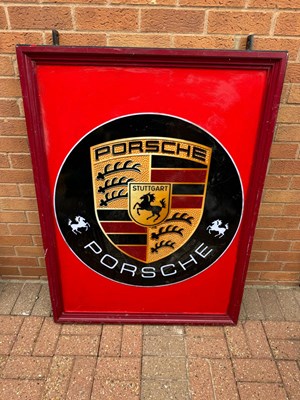 Lot 17 - PORSCHE HANGING SIGN  36" X 48"