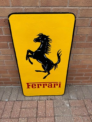 Lot 59 - FERRARI SIGN 39" x 22"