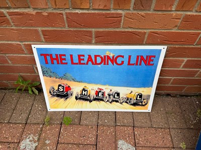 Lot 81 - SHELL THE LEADING LINE SIGN  24" X 16"