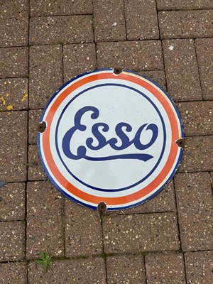 Lot 145 - ROUND ESSO ENAMEL SIGN  16" DIA