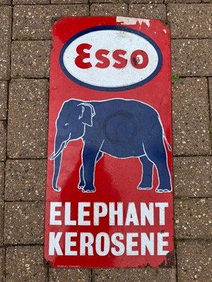 Lot 289 - ESSO ELEPHANT ENAMEL SIGN 12" X 24"