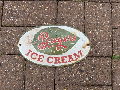 Lot 327 - BREYERS ICE CREAM SIGN  10" X 6"