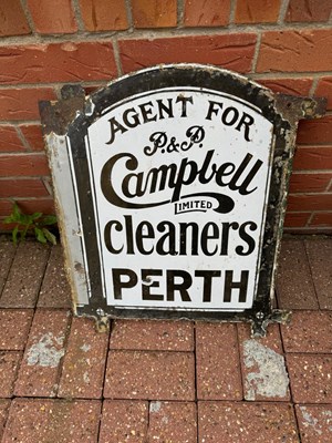 Lot 331 - CAMPBELL CLEANERS PERTH SIGN  18" X 21"