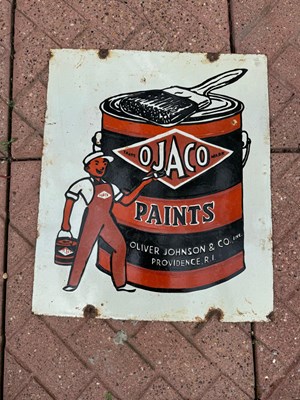 Lot 335 - OJACO PAINTS SIGN 17" X 20"