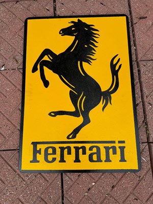 Lot 369 - FERRARI SIGN 34" X 24"