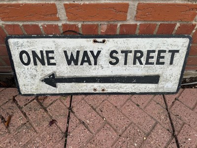 Lot 399 - ONE WAY STREET SIGN  30" X 11"