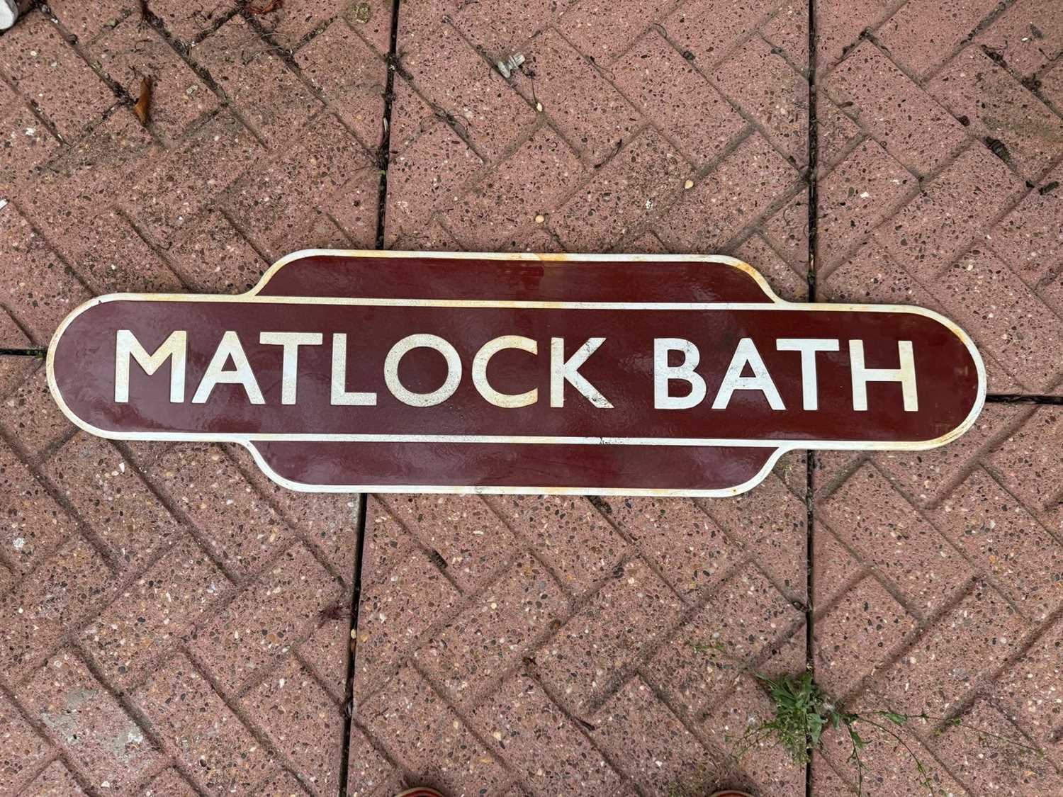 Lot 475 - MATLOCK BATH RAILWAY SIGN 36