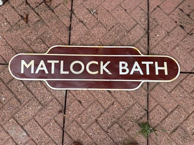 Lot 475 - MATLOCK BATH RAILWAY SIGN 36" X 9.5"