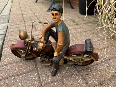 Lot 551 - MODEL MOTOR BIKE & RYDER