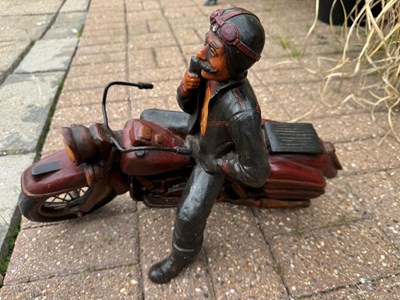 Lot 563 - MODEL MOTOR BIKE & RYDER