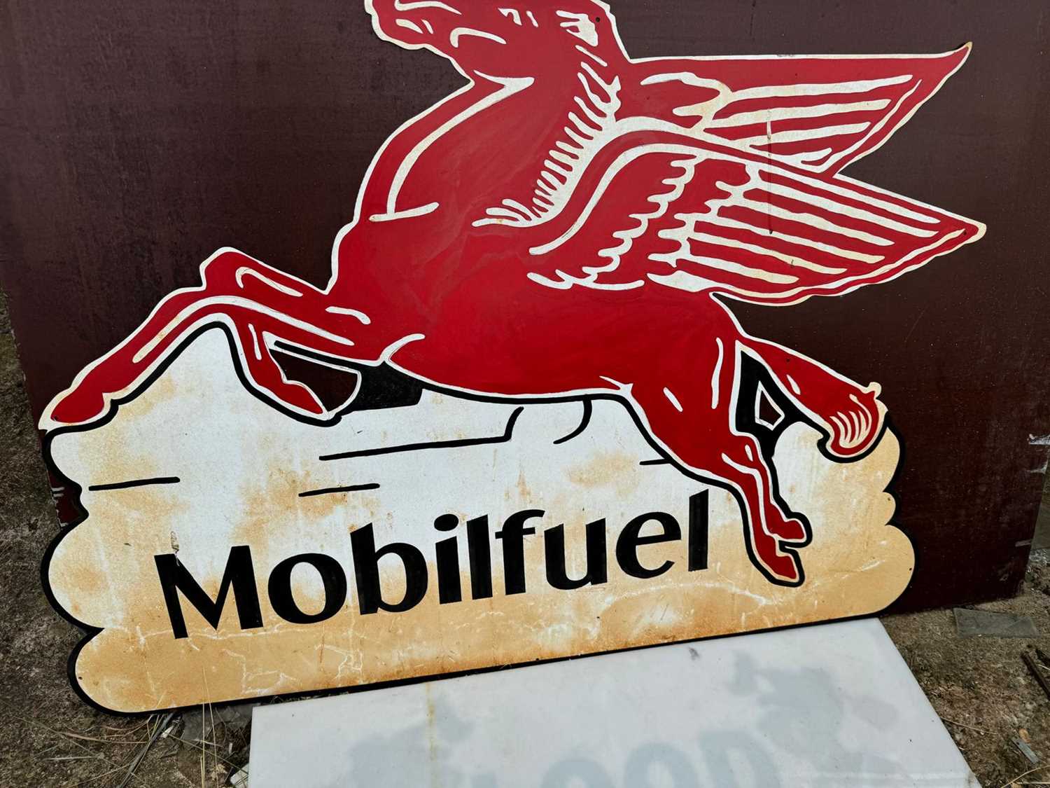 Lot 575 - MOBIL FUEL SIGN 34