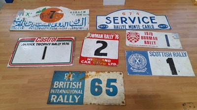 Lot 717 - ASSORTMENT OF ORIGINAL RALLY PLATES