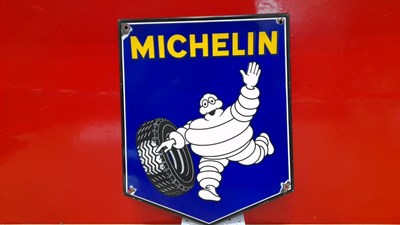 Lot 385 - MICHELIN ENAMEL SIGN  14" X 18"