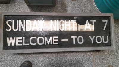 Lot 237 - SUNDAY NIGHT AT 7 WELCOME - TO YOU LIGHT UP SIGN 38" X 13"