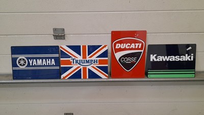 Lot 453 - MOTORCYCLE REPRO WALL FILLER SIGNS