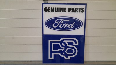 Lot 33 - FORD RS GENUINE PARTS , PERSPEX SIGN 23" X 33"