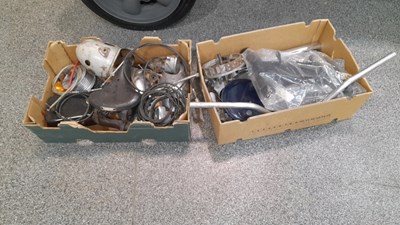 Lot 897 - 2 BOXES OF VARIOUS MOTORCYCLE PARTS