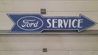 Lot 99 - UNIPART ALLOY SIGN & WOODEN HAND PAINTED FORD SERVICE SIGNS