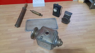 Lot 869 - OLD STYLE CAR LAMPS