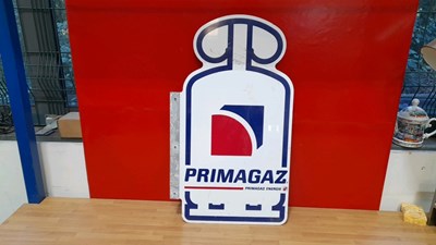 Lot 69 - PRIMAGAZ , DOUBLE SIDED , WALL MOUNTED SIGN 26" X 15"