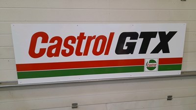 Lot 1 - CASTROL GTX METAL SIGN 72" X 24"