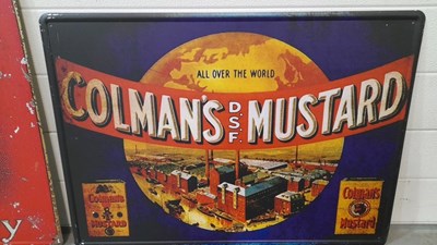 Lot 801 - 7X REPRODUCTION TIN SIGNS 28" x 20"