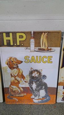 Lot 801 - 7X REPRODUCTION TIN SIGNS 28" x 20"