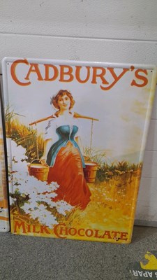 Lot 801 - 7X REPRODUCTION TIN SIGNS 28" x 20"