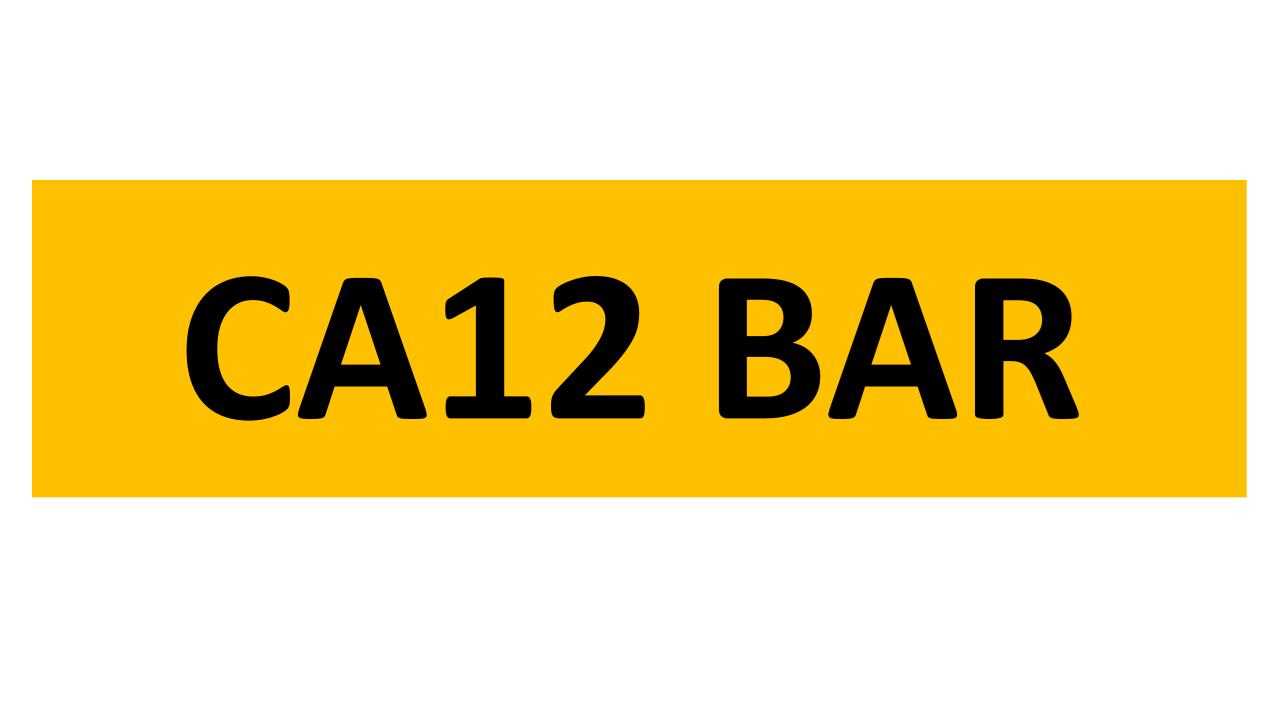 Lot 101 - REGISTRATION ON RETENTION - CA12 BAR