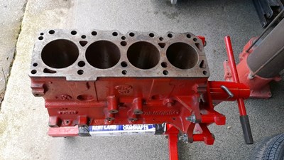 Lot 291 - FORD 1600 X FLOW ENGINE BLOCK & ENGINE STAND