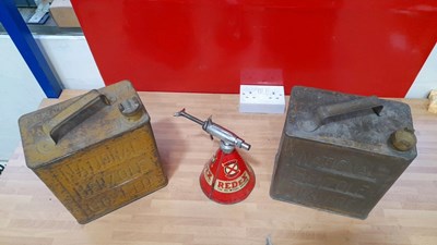 Lot 41 - REDEX DISPENSER & 2 X NATIONAL PETROL CANS