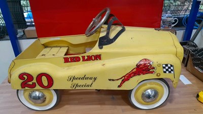 Lot 177 - RED LION SPEEDWAY SPECIAL YELLOW PEDAL CAR