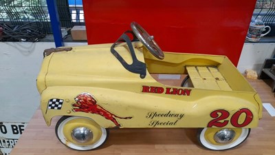 Lot 177 - RED LION SPEEDWAY SPECIAL YELLOW PEDAL CAR