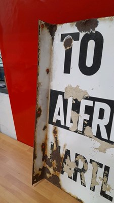 Lot 181 - HARTLEY WINTNEY HAMSHIRE AREA ESTATE AGENT , DOUBLE SIDED ENAMEL SIGN 24" X 18"
