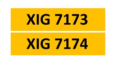 Lot 113-16 - REGISTRATIONS ON RETENTION - XIG 7173 & XIG 7174