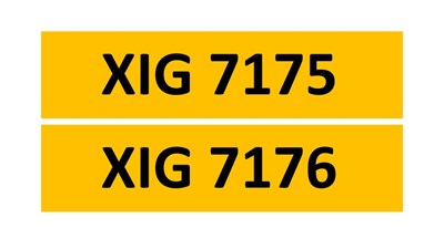 Lot 114-16 - REGISTRATIONS ON RETENTION - XIG 7175 & XIG 7176