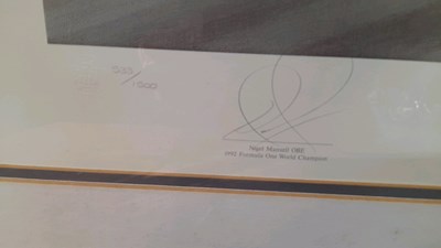 Lot 251 - SIGNED LTD EDITION PRINT SIGNED BY THE ARTIST & NIGEL MANSELL 533/1500