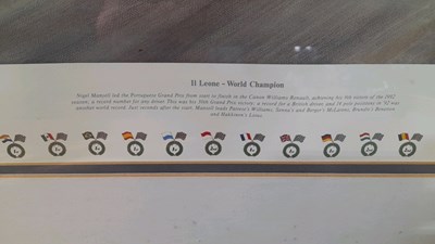 Lot 251 - SIGNED LTD EDITION PRINT SIGNED BY THE ARTIST & NIGEL MANSELL 533/1500