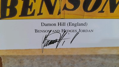 Lot 281 - SIGNED PRINT BY DAMON HILL , DONE AT JORDAN HOSPITALITY DAY AT SILVERSTONE 506/1000