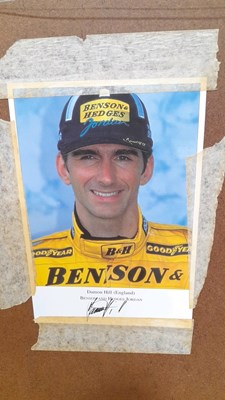 Lot 281 - SIGNED PRINT BY DAMON HILL , DONE AT JORDAN HOSPITALITY DAY AT SILVERSTONE 506/1000