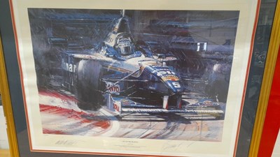 Lot 281 - SIGNED PRINT BY DAMON HILL , DONE AT JORDAN HOSPITALITY DAY AT SILVERSTONE 506/1000