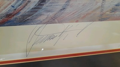 Lot 281 - SIGNED PRINT BY DAMON HILL , DONE AT JORDAN HOSPITALITY DAY AT SILVERSTONE 506/1000