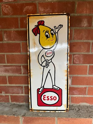 Lot 63 - MRS DRIP ESSO ENAMEL SIGN 24" X 10"