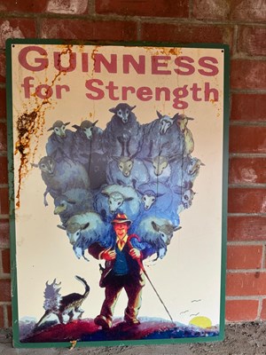 Lot 95 - GUINNESS FOR STRENGTH , DOUBLE SIDED SIGN 27" X 20"