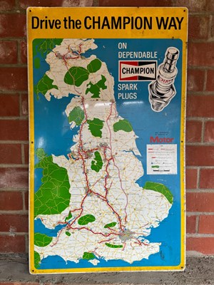 Lot 103 - DRIVE THE CHAMPION WAY ROAD MAP 30" X 18"