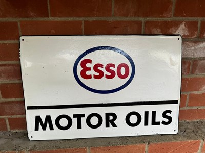 Lot 165 - ESSO MOTOR OILS ENAMEL SIGN 23.5" X 15.5"